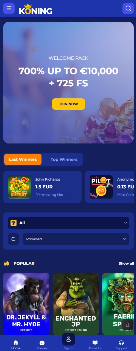 Screenshot van het toevoegen van Koning.bet aan het Android startscherm - Stap 1